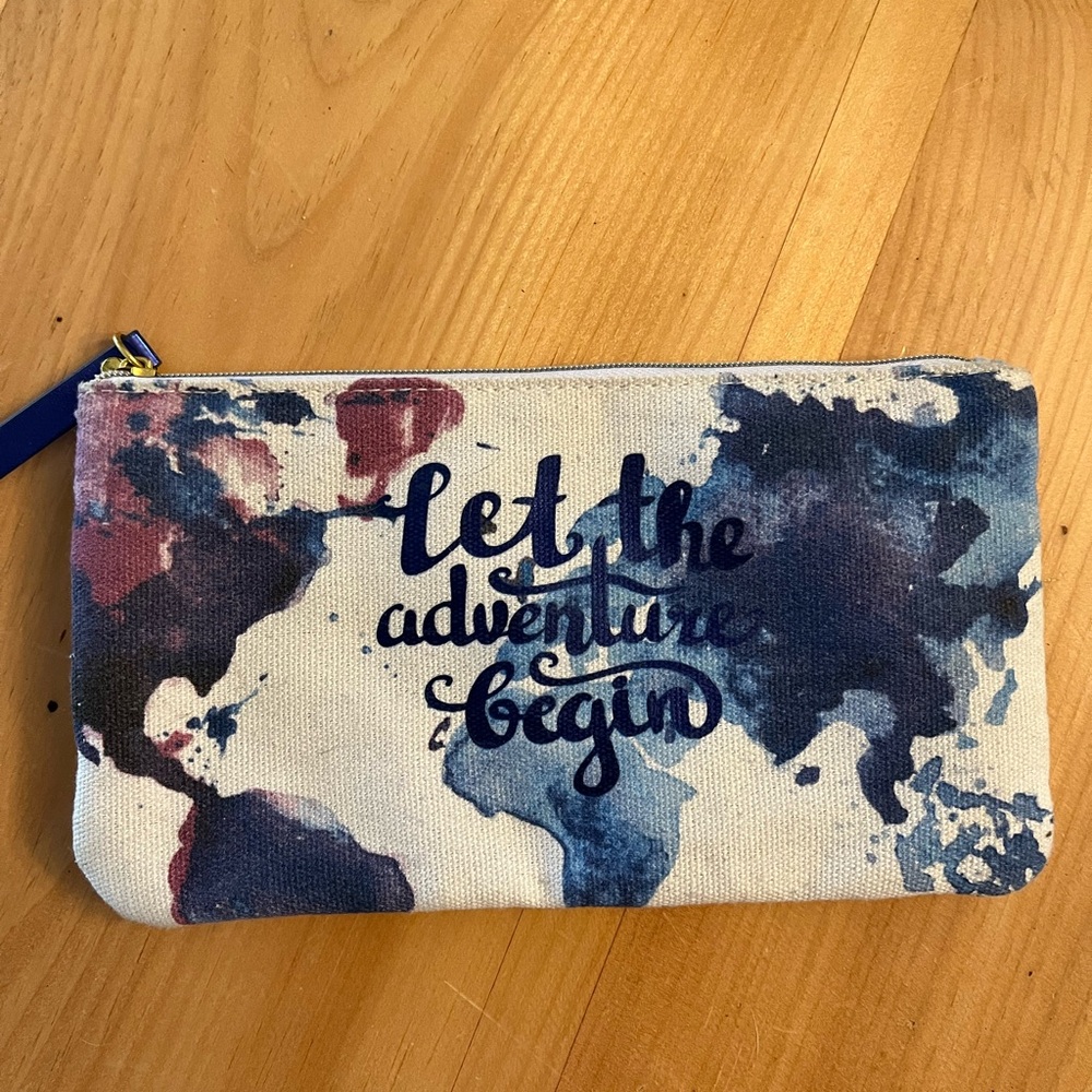 Canvas Travel Pouch - 'Let the Adventure Begin'